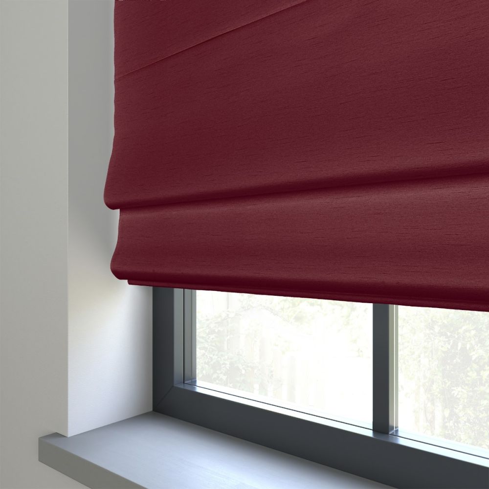 Opulent Faux Silk Mahogany Red