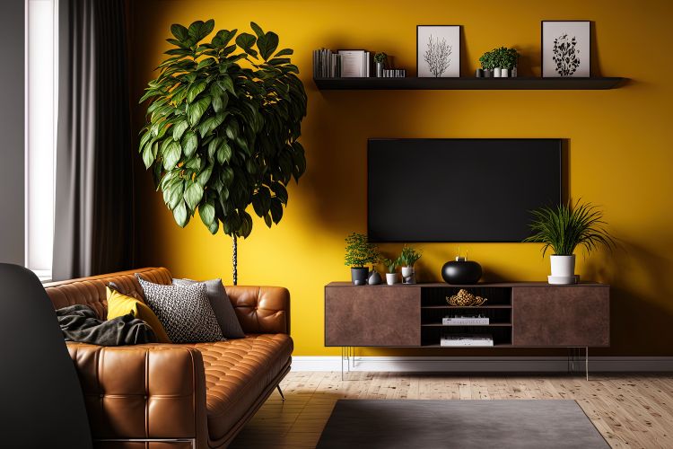 What colour blinds and curtains go with yellow walls?